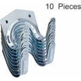 thumbnail image 3 of nipocaioMetal Storage Hooks, Sheet Steel Tool Rack, Wall Mounted Steel Double U Wall Garden Tool Rack for Garage, Shed, Warehouse, Farm, Workbench (Pack of 10) 7X7.5X5.5cm,Vers, 3 of 5