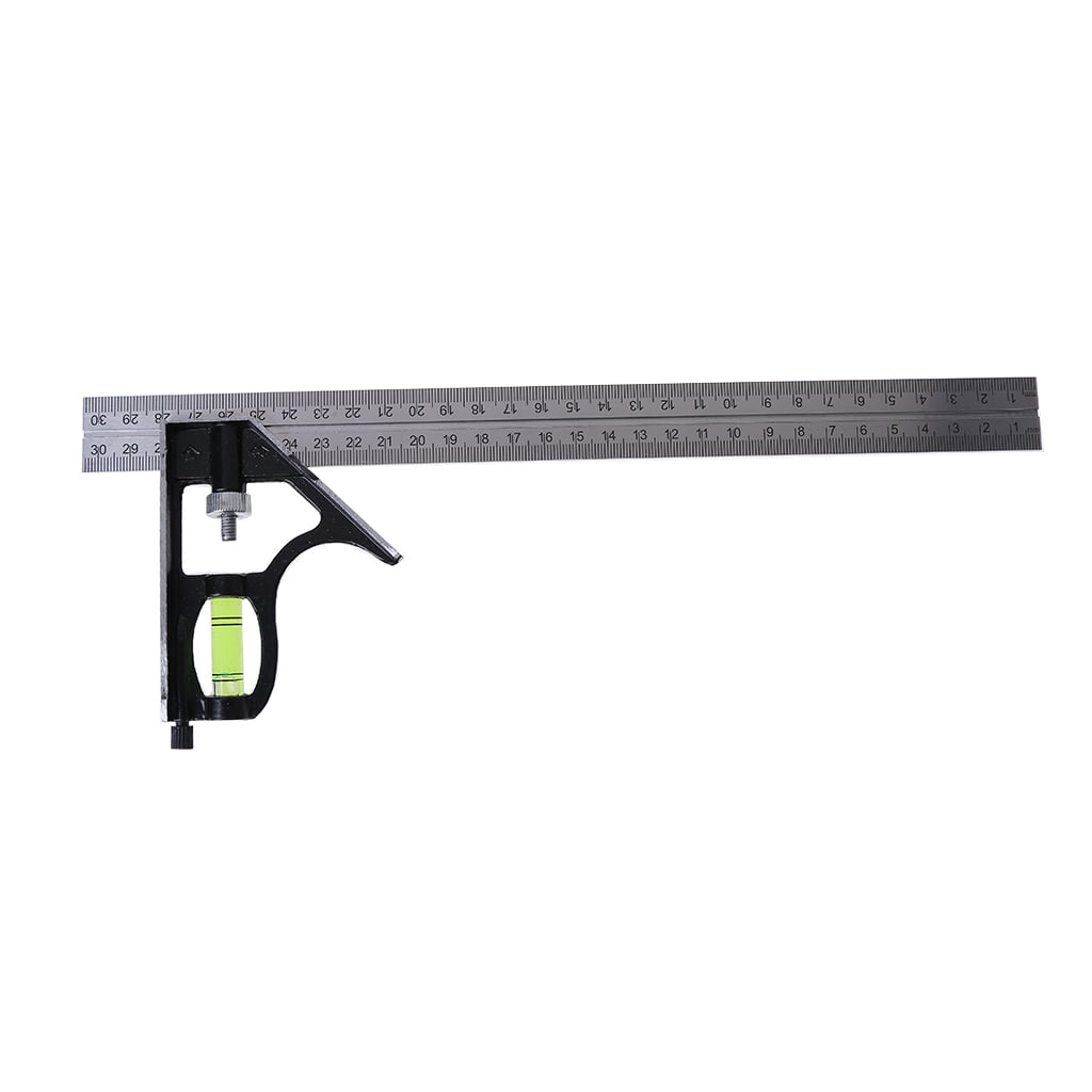 Square Ruler Steel Machinist Measuring Angle Tool Rule 30cm 12" Combination Tri 