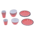 thumbnail image 2 of Dinnerware Sets, Dinnerware Red Grid Pattern Melamine Tableware Scald-proof With Cup Bowl Plate For Families Restaurants And Hotels, 2 of 8