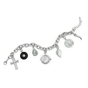 Women's Charm Bracelet Watch With Black Onyx