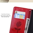 thumbnail image 6 of Wallet Case for Samsung Galaxy A23/Galaxy F23/Galaxy M23, [Wrist Strap] Rose Flower Cover with Credit Card Holder Cash Pockets Flip Phone Case for Samsung Galaxy A23/M23/F23 RS Red, 6 of 14