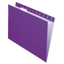 Pendaflex 81611 1/5-Cut Tabs Letter Size Colored Hanging Folders - Violet (25/Box)