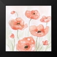 thumbnail image 2 of Nan 15x15 Black Modern Framed Museum Art Print Titled - Spring Poppies II, 2 of 5