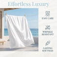 thumbnail image 4 of WVG Satin Full Size Sheet Set 4PCS, Luxury Bed Sheets, Silky Fitted Sheet Bedding Set, Breathable Cooling Bed Sheets with 2pcs Pillowcases, Fits Deep Mattress, 4 of 7