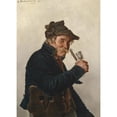 thumbnail image 3 of Hugo Kotschenreiter 11x14 Black Modern Framed Museum Art Print Titled - Pipe Smoker (1893), 3 of 5