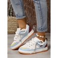 thumbnail image 3 of Women's Fashionable Color Block Beige Breathable Lace-Up Round Toe Sneakers For Casual And Sporting, 3 of 4