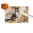thumbnail image 4 of Collie Fall Kitchen Pumpkins Glass Cutting Board Large 12 in x 15 in, 4 of 5