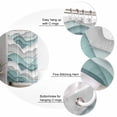 thumbnail image 6 of Shower Curtain Turquoise Ocean Bathroom Curtains with Hooks, Waterproof Fabric Abstract Waves Bath Shower Curtains Set for Bathroom Bathtubs Decor 72x72 Inch, 6 of 8