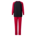 thumbnail image 4 of Conjunto de pijama de manga larga y pantalones para mujer, blusa de color liso, camisa y pantalones de poliéster, para Navidad, 4 of 5