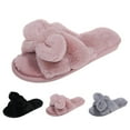 thumbnail image 6 of Oyedens Bowknot Slippers for Women Bowknot Open Toe House Slippers for Woman Memory Foam Home Shoes, 6 of 7