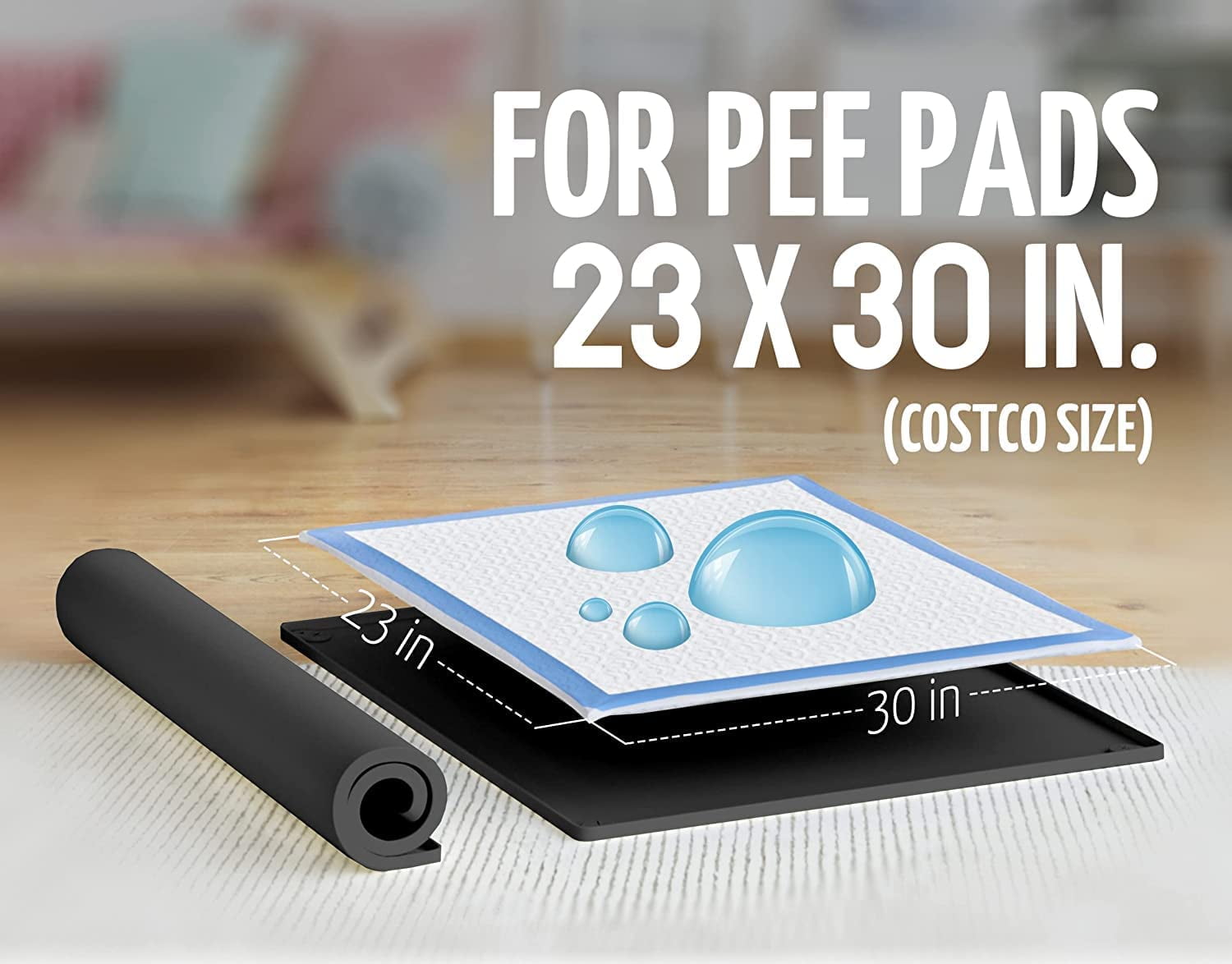 Silicone pee pad holder outlet
