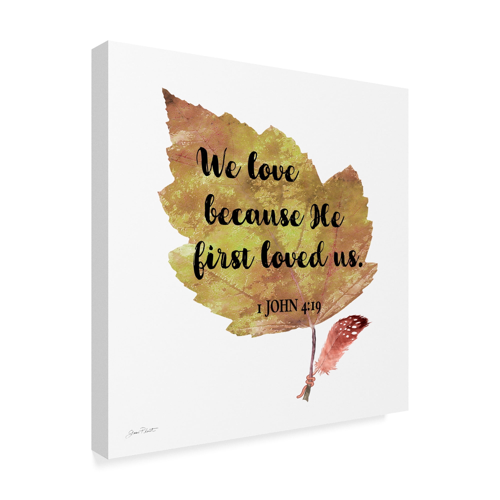 Trademark Fine Art 'Scripture Leaf 3' Canvas Art by Jean Plout