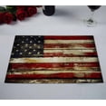 thumbnail image 2 of PKQWTM Closeup American Flag Boards Kitchen Dining Table Mats Placemats Size 12x18 Inches, Set of 2 Pieces, 2 of 2