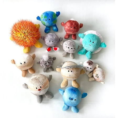 Celestial Buddies Solar System Set 12 Piece Planet Plush Toy - Educational Science & Space Learning, Soft & Cuddly, Ages 0+
