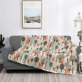 thumbnail image 2 of Rateoe Squirrels and Trees Pattern Flannel Throw Blanket, Ultra-soft Blanket for Bed, Couch, Car, Hypoallergenic Anti-pilling blanket-, 2 of 6