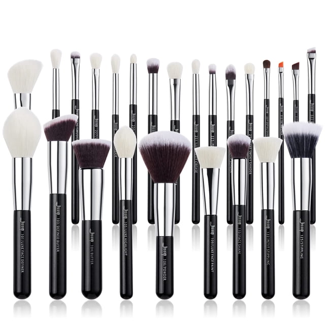 Set de brochas de maquillaje Jessup, 25 unidades, base de maquillaje y sombra de ojos en polvo