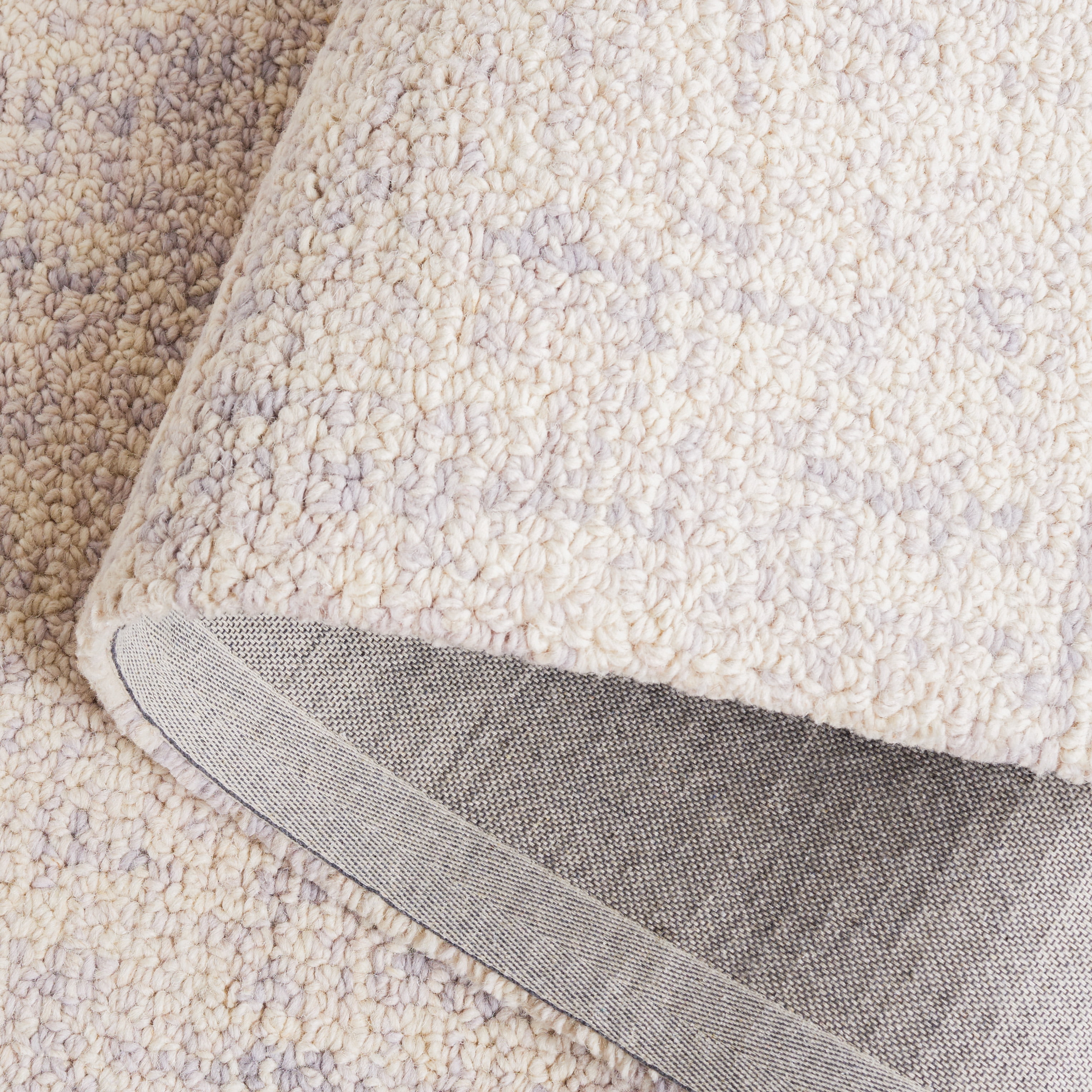 SAFAVIEH Abstract Ethelyn Solid Area Rug, Light Gray/Ivory, 4' x 6'