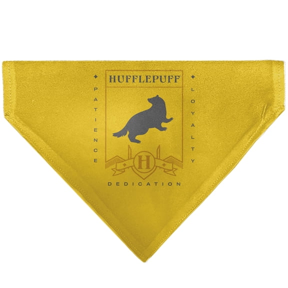 Harry Potter Pet Bandana Harry Potter Hufflepuff Traits Banner and Icons Yellows Blue Slip On Collar Bandana Only