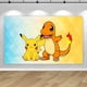 thumbnail image 3 of Fondo de Pokémon Pikachu Poke Ball para fiesta de cumpleaños de niño y niña, pancarta colgante para pared, decoración para baby shower, dormitorio, regalo, 3 of 5