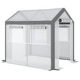 thumbnail image 6 of Outsunny Walk-In Tunnel Greenhouse with Windows, Mesh Doors, Weather Cover, 6 of 9