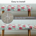 thumbnail image 6 of XYZCANDO Tropical Hibiscus Polyester Spandex Fabric Bench Covers with Stretch, Washable Scratch Resistant Bench Seat Cover for Bedroom, 6 of 9