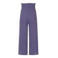 thumbnail image 3 of VISgogo Pantalones de Pierna Ancha con Volantes para Mujer, Pantalones de Color Sólido de Cintura Alta Sueltos Casuales de Verano VISgogo  moda, 3 of 4