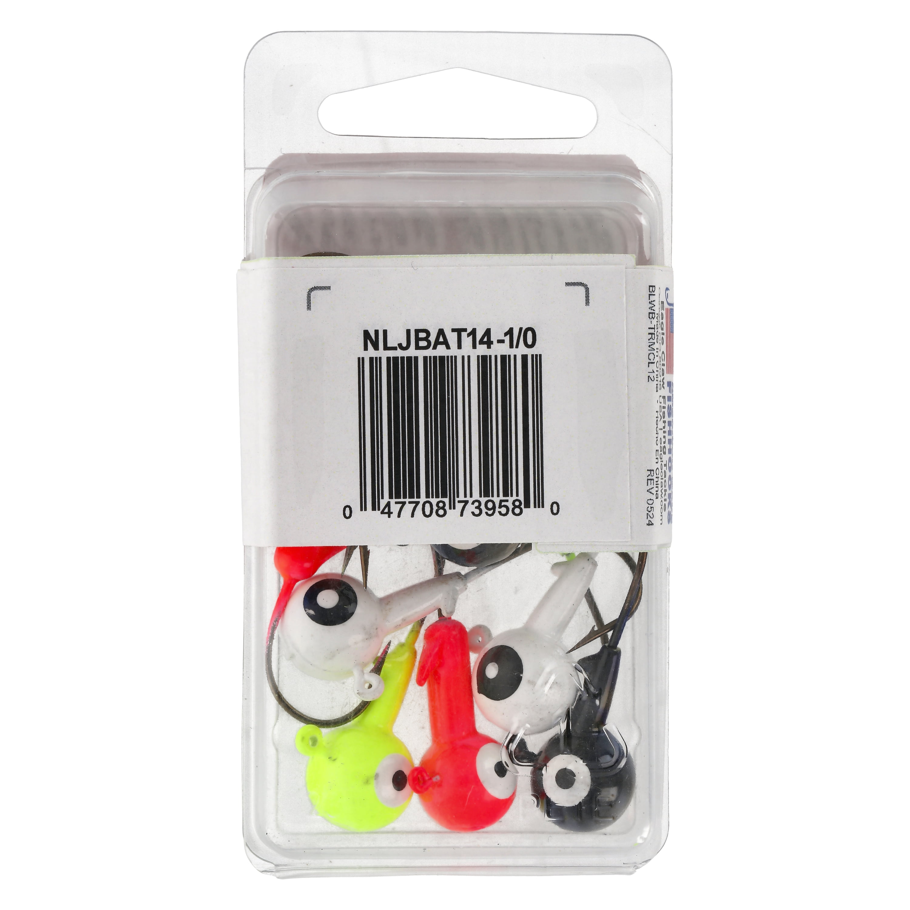 Eagle Claw Tin Ball Head Jig Asst - 1/4 oz - Assorted Colors