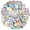1A-35pcs, variant on 35pcs Colorful Stickers Volleyball Sports Stickers Fun Stickers for Laptops Suitcases Notebooks