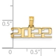 thumbnail image 2 of Finest Gold 14K Polished &amp; Block 2022 Graduation Charm, 2 of 2