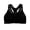 Black, variant on Sports Bra Gym Bra Women's Mesh Longline Seamless Yoga Sports Bra Medium-Low Support Shockproof Crop Top Without Steel Ring for Workout & Sleep