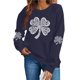 thumbnail image 5 of TaTaai Womens St Patricks Day Print Sweatshirt Long Sleeve Crewneck Casual Pullover Fleece Lined Holiday Top Gift, 5 of 6