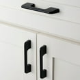 thumbnail image 6 of 4 Pieces Furniture Handles, Matt ， Stainless Steel Furniture Handles For Kitchen Cabinet Doors, Railing Handles With Screw Handles, Matt - Black, 6 of 6