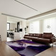 thumbnail image 3 of Purple Gold Marble Texture Area Carpet, Modern Gradual Light Luxury Bedroom Carpet, Machine Washable Soft Comfortable for Teen Room Living Room Office Dining Indoor Hallway 5x6ft, 3 of 6