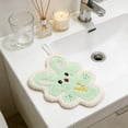 thumbnail image 4 of SLYNSHome Easter Rabbit Hand Towels for Kitchen Green Rabbit Kitchen Hanging Towels Soft Absorbent Towel for Bathroom, 4 of 7