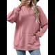 thumbnail image 1 of Sudadera de Larga para Mujer, Informal, con Cuello Redondo, , Ligera y con Bolsillo. Rosa L, 1 of 10