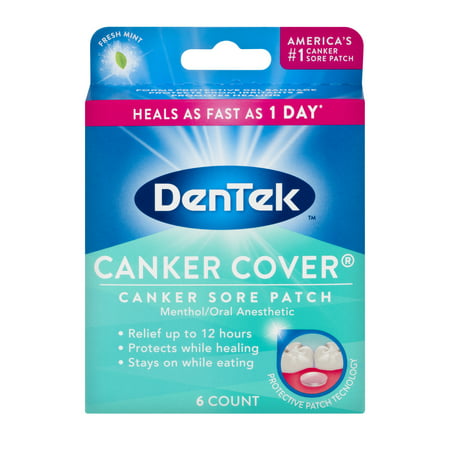 DenTek Canker Cover Canker Sore Patch, 6 Count (The Best Medicine For A Cold Sore)