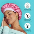thumbnail image 6 of Kiss Colors & Care Silky Satin Reversible Hair Bonnet Cap, Wide Edge, XL, Leopard, 6 of 10