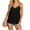 Black, variant on Fewfanhot Women's Lace Trim V-Neck Camisole Tank Top, Spaghetti Strap Casual Summer Flowy Blouse, Sleeveless Loose Fit Cami, S-3XL