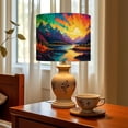thumbnail image 6 of Fantastic Linen Drum Lampshades Rainbow Sunset Mountains Lake Fantasy Landscape Paint 13"x13"x10" Light Shade for Table Lamps Floor Lamps Drum Lamp Shades Lampshade Replacement Assembly Required, 6 of 8