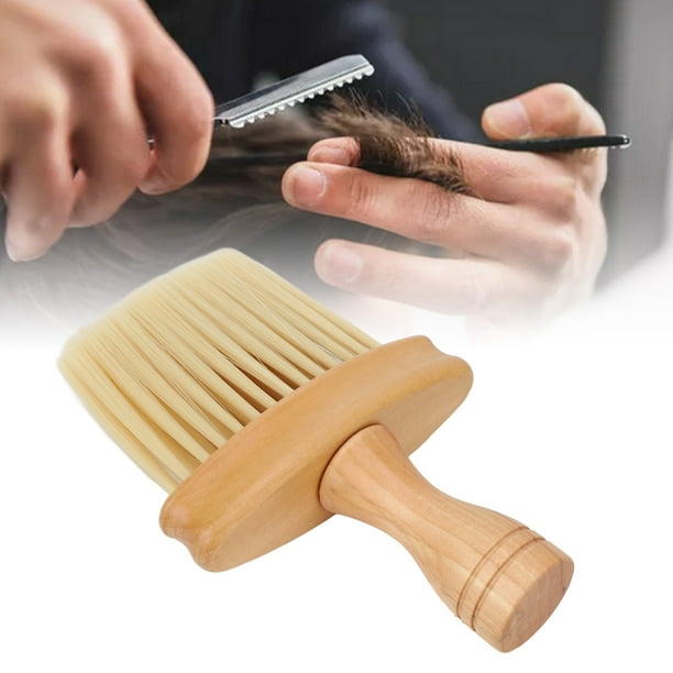 Cepillo Para Plumero De Cuello, Cepillo De Peluquero, Plumero Para Cuello, Cerdas De Nailon De Estilo Simple, De Madera Para Peluquería Para Cortar El Cabello