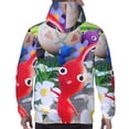 thumbnail image 6 of Lsque Pikmin Pattern Casual Men's Hoodie,Hooded Sweatshirt with Kangaroo Pocket,Pullover Hoodie-XX-Large, 6 of 8
