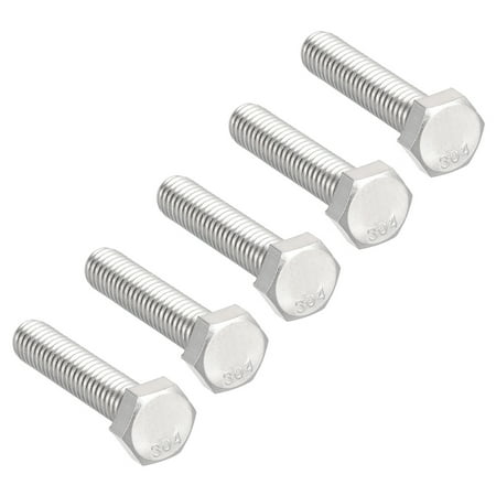 

5/16-18x1-1/2 304 Stainless Steel Hex Head Screw Bolts 5pcs