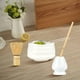 thumbnail image 4 of de acero inoxidable de 5 uds, de bambú tradicional (Chashaku), soporte de de cerámica, juego de Matcha para la del japonés C fCuenco blanco perfecl Soporte para batidor Matcha, 4 of 8