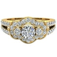 thumbnail image 4 of 1.00 CT Three Stone Split Shank Wide look Anniversary Engagement Ring 14K Gold (G,SI), 4 of 5