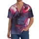 thumbnail image 1 of Fotbe Astronaut Riding Fiery Horse Camisa Estampada de Manga Corta para Hombre, Casual de Verano, Estilo Playero, Sin Arrugas-Small, 1 of 5