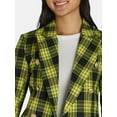 thumbnail image 4 of Attitude Unknown Women's Metallic Button Solid Ponte Blazer, Sizes XS-XL, 4 of 5