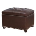 thumbnail image 1 of Joveco Rectangular Storage Ottoman Stylish PU Leather Toy Chests & Storage Room Organizer (Brown), 1 of 2