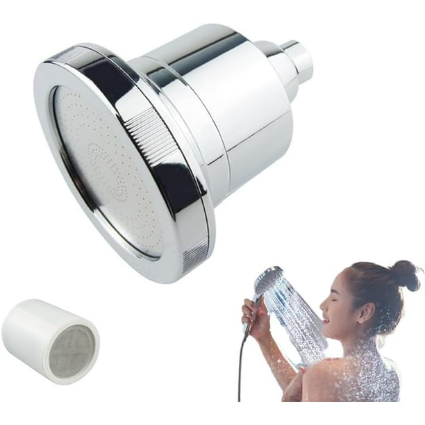 Cabezal de ducha con filtro Eskiin, cabezal de ducha purificador Eskiin, filtro de ducha Eskiin, cabezal de ducha filtrado de alta presión con filtro de agua, sistema ideal para agua dura, para cabell