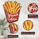 thumbnail image 3 of Letrero de metal vintage de papas fritas, 11 x 13,4 pulgadas, elegante, de comida rápida, divertido, de metal, delicioso, para pared, con diseño de papas fritas., 3 of 9