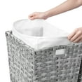 thumbnail image 2 of Whitmor Rattique® Laundry Hamper with Lid and Removable Liner - Grey, 2 of 4